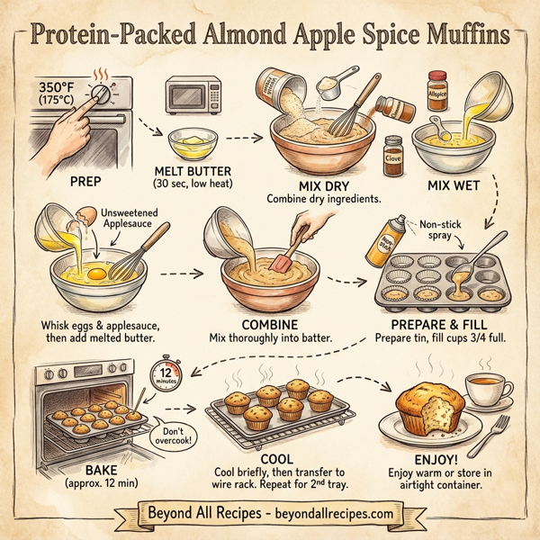 Protein-Packed Almond Apple Spice Muffins instructions