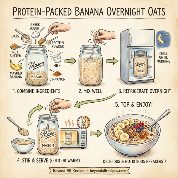 Protein-Packed Banana Overnight Oats instructions