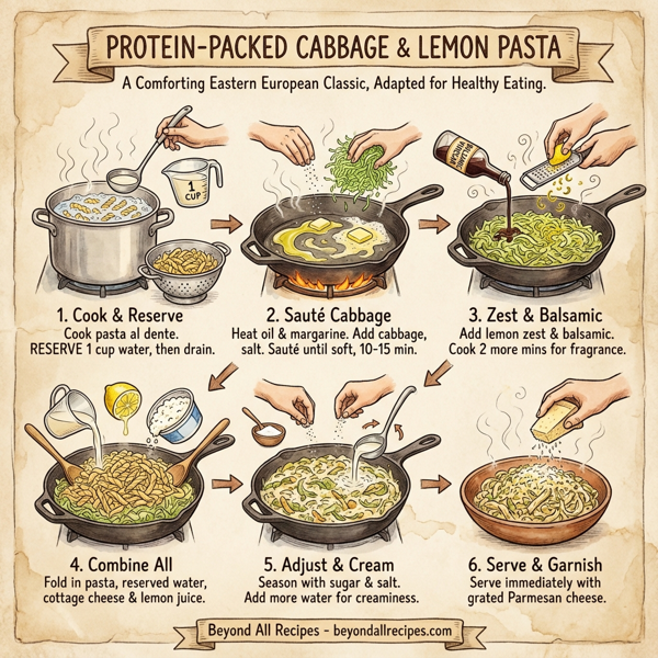 Protein-Packed Cabbage & Lemon Pasta instructions