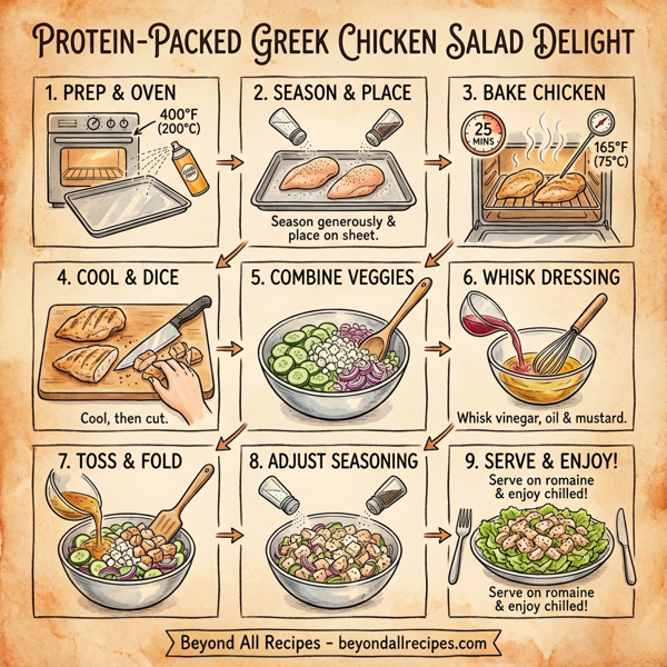 Protein-Packed Greek Chicken Salad Delight instructions