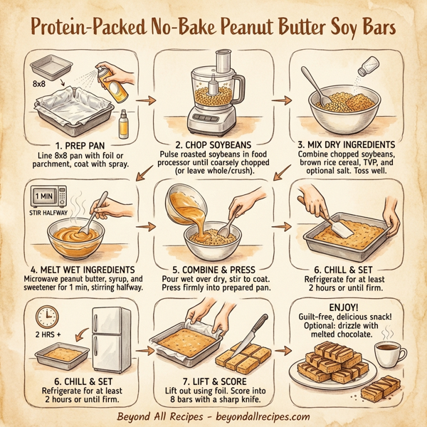 Protein-Packed No-Bake Peanut Butter Soy Bars instructions