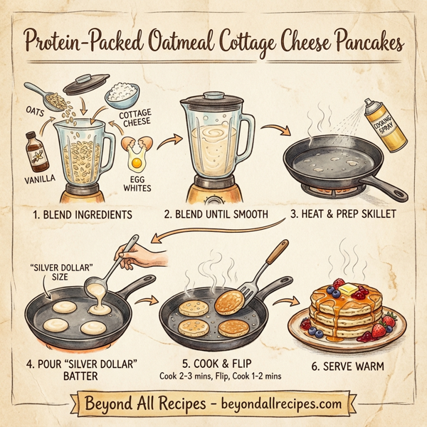 Protein-Packed Oatmeal Cottage Cheese Pancakes instructions