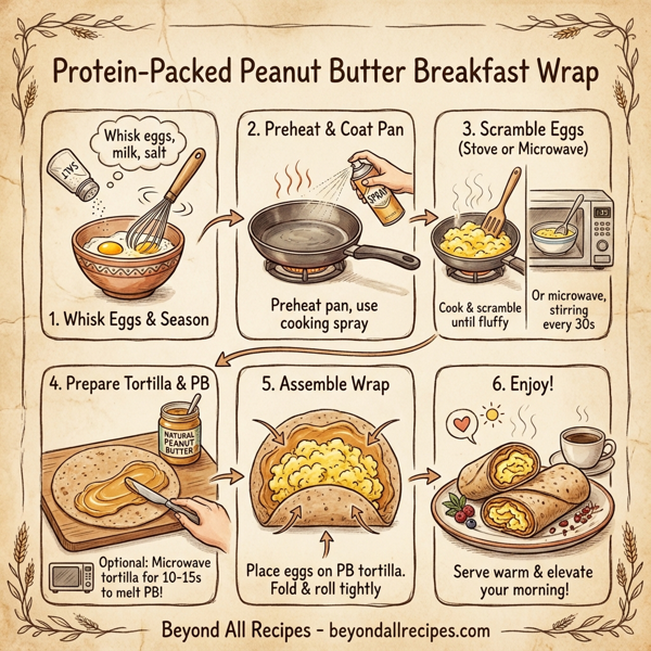 Protein-Packed Peanut Butter Breakfast Wrap instructions