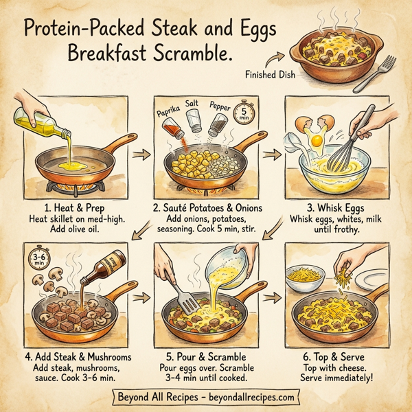 Protein-Packed Steak and Eggs Breakfast Scramble instructions