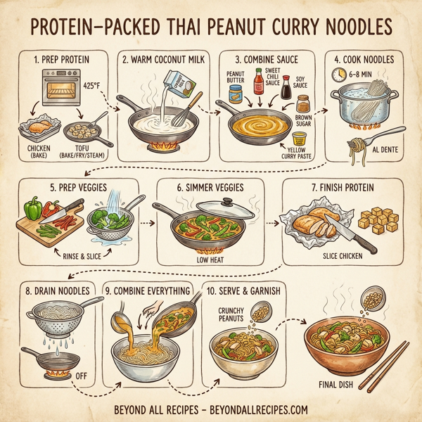 Protein-Packed Thai Peanut Curry Noodles instructions