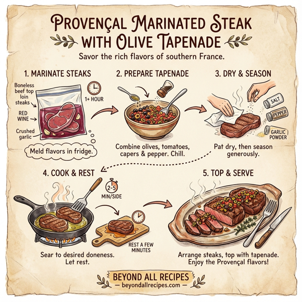 Provençal Marinated Steak with Olive Tapenade instructions