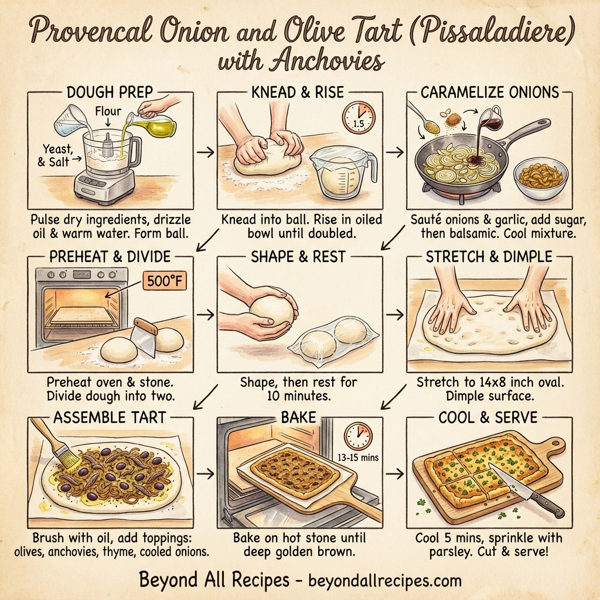 Provencal Onion and Olive Tart (Pissaladiere) with Anchovies instructions