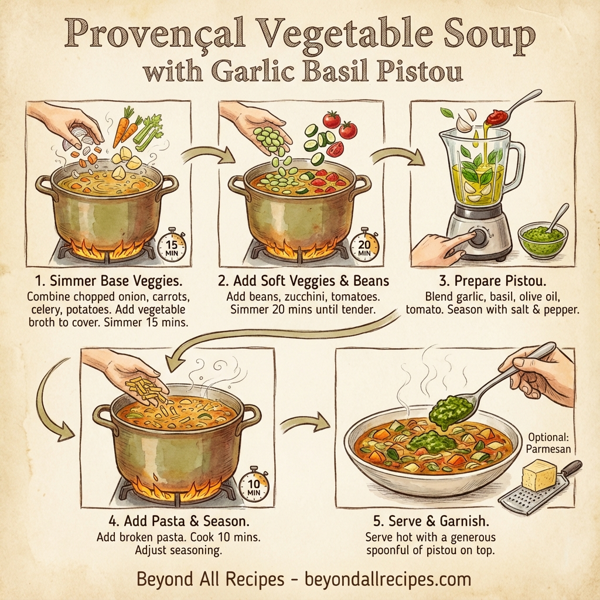 Provençal Vegetable Soup with Garlic Basil Pistou instructions