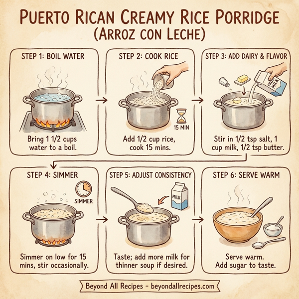 Puerto Rican Creamy Rice Porridge instructions