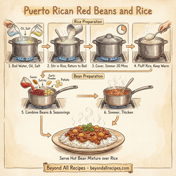 Puerto Rican Red Beans and Rice instructions