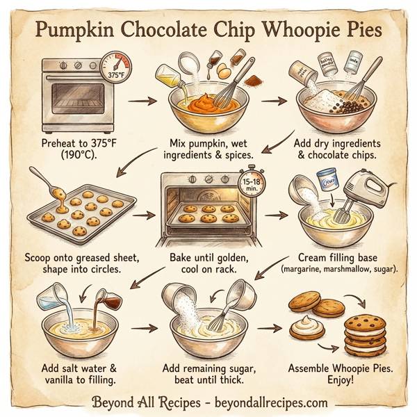 Pumpkin Chocolate Chip Whoopie Pies instructions