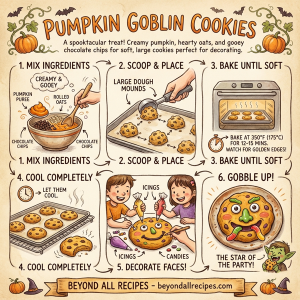 Pumpkin Goblin Cookies instructions
