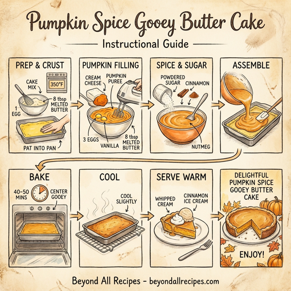 Pumpkin Spice Gooey Butter Cake instructions