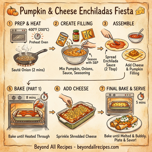 Pumpkin & Cheese Enchiladas Fiesta instructions