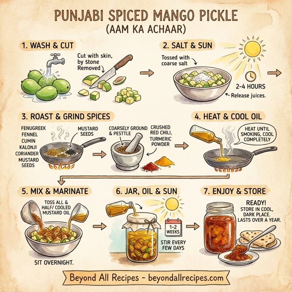 Punjabi Spiced Mango Pickle instructions