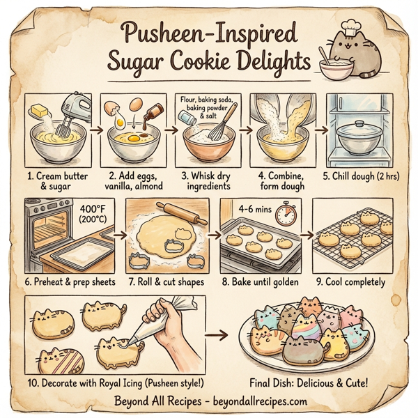 Pusheen-Inspired Sugar Cookie Delights instructions