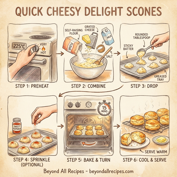 Quick Cheesy Delight Scones instructions