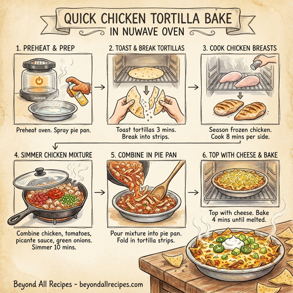 Quick Chicken Tortilla Bake in NuWave Oven instructions
