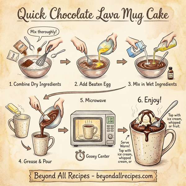 Quick Chocolate Lava Mug Cake instructions