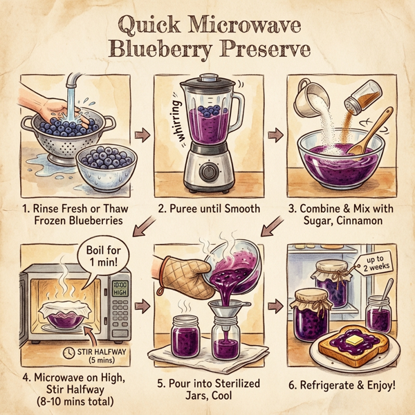 Quick Microwave Blueberry Preserve instructions