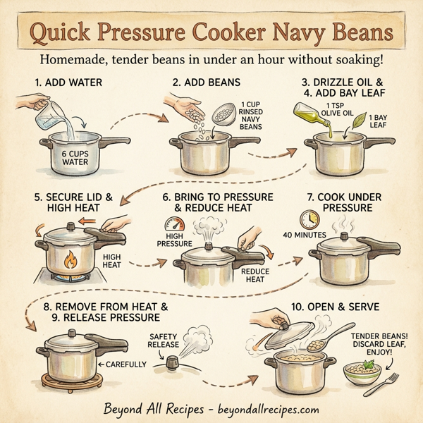 Quick Pressure Cooker Navy Beans instructions