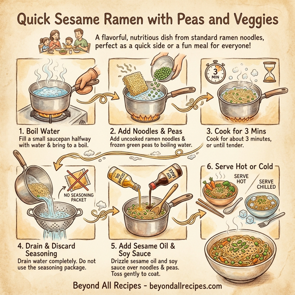 Quick Sesame Ramen with Peas and Veggies instructions