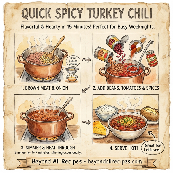 Quick Spicy Turkey Chili instructions