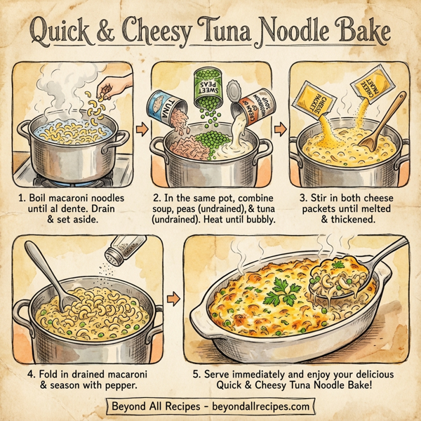 Quick & Cheesy Tuna Noodle Bake instructions