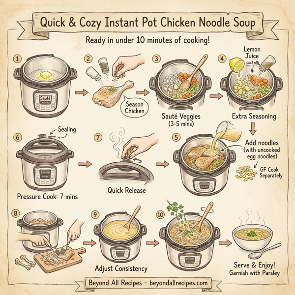 Quick & Cozy Instant Pot Chicken Noodle Soup instructions