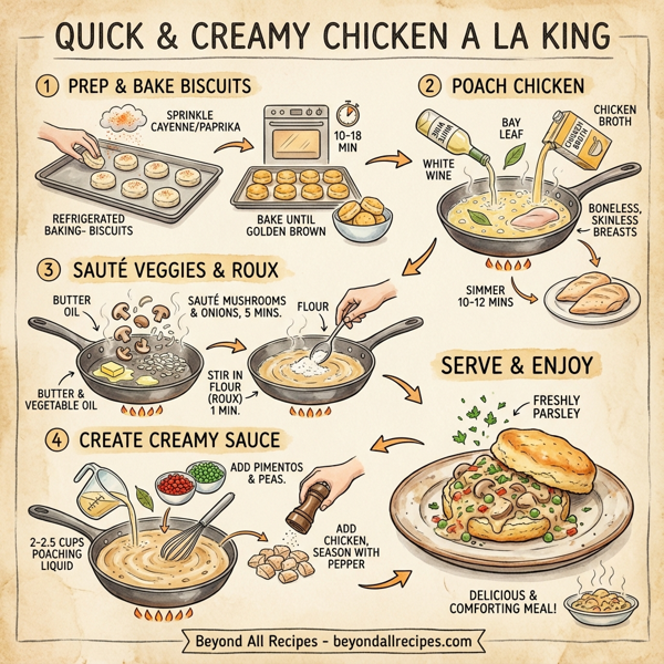 Quick & Creamy Chicken A La King instructions