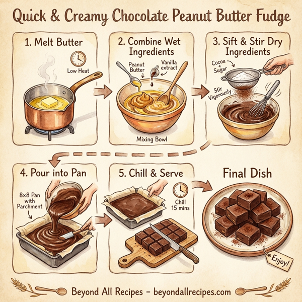 Quick & Creamy Chocolate Peanut Butter Fudge instructions