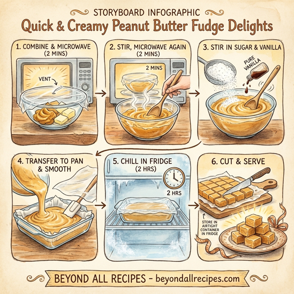 Quick & Creamy Peanut Butter Fudge Delights instructions