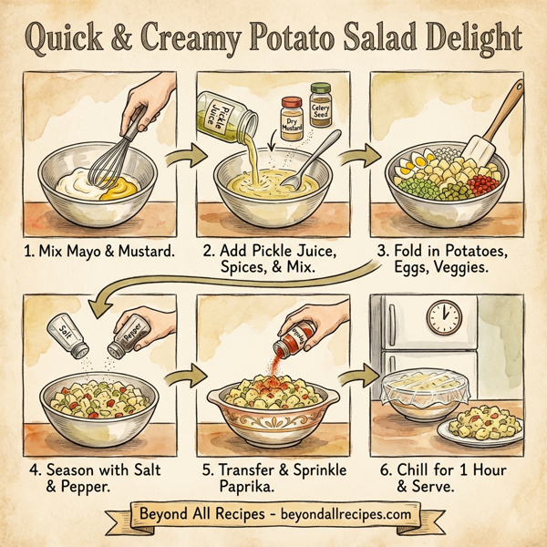 Quick & Creamy Potato Salad Delight instructions