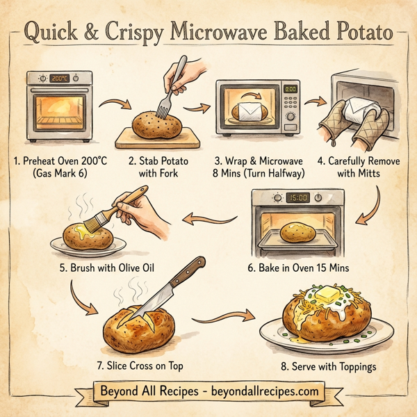 Quick & Crispy Microwave Baked Potato instructions