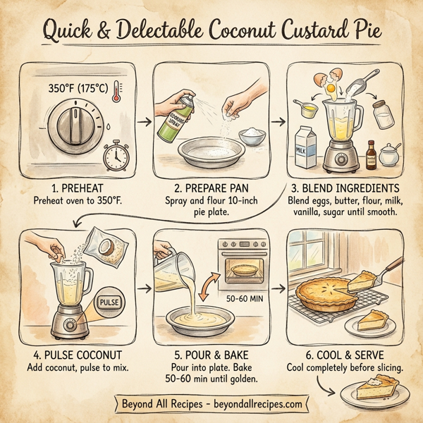Quick & Delectable Coconut Custard Pie instructions