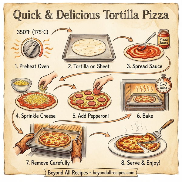 Quick & Delicious Tortilla Pizza instructions