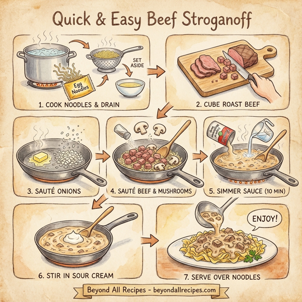 Quick & Easy Beef Stroganoff instructions