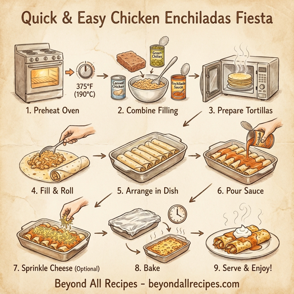 Quick & Easy Chicken Enchiladas Fiesta instructions