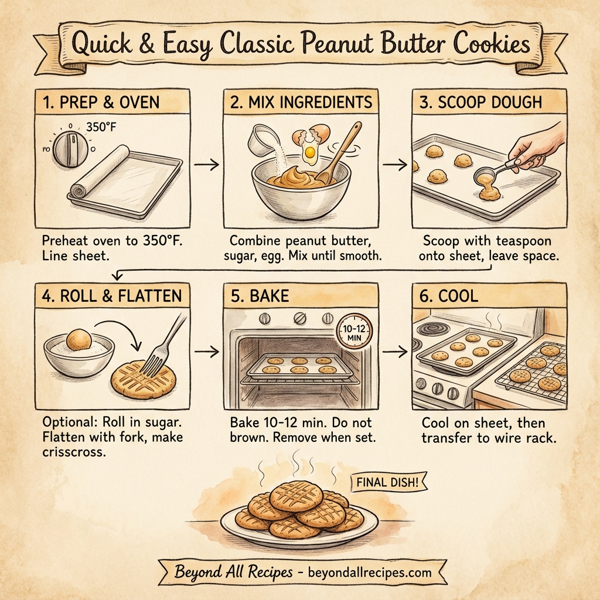 Quick & Easy Classic Peanut Butter Cookies instructions