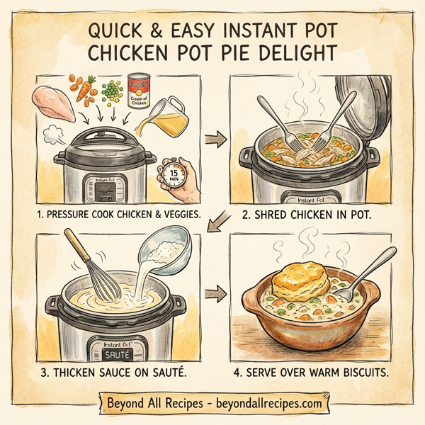 Quick & Easy Instant Pot Chicken Pot Pie Delight instructions