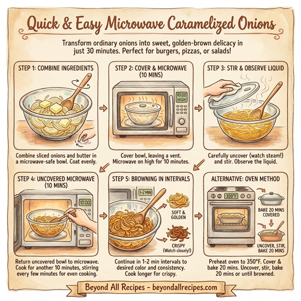 Quick & Easy Microwave Caramelized Onions instructions