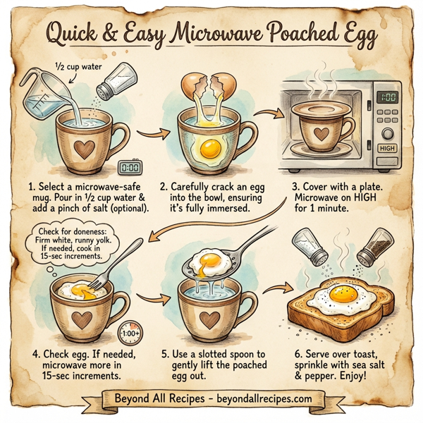 Quick & Easy Microwave Poached Egg instructions