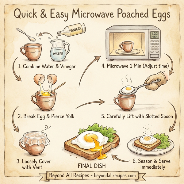Quick & Easy Microwave Poached Eggs instructions