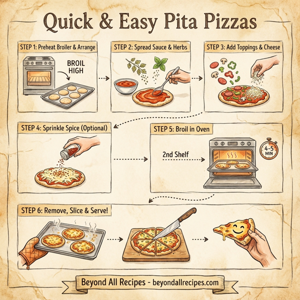 Quick & Easy Pita Pizzas instructions