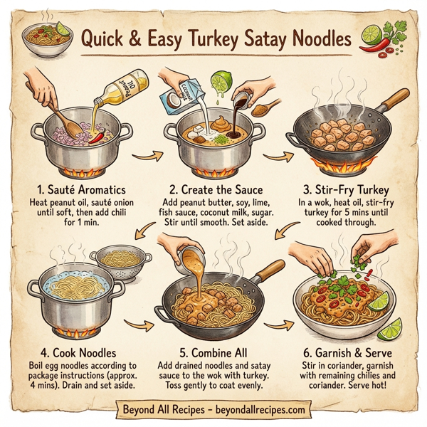 Quick & Easy Turkey Satay Noodles instructions