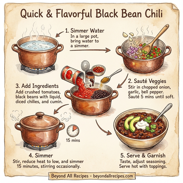 Quick & Flavorful Black Bean Chili instructions