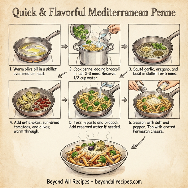 Quick & Flavorful Mediterranean Penne instructions