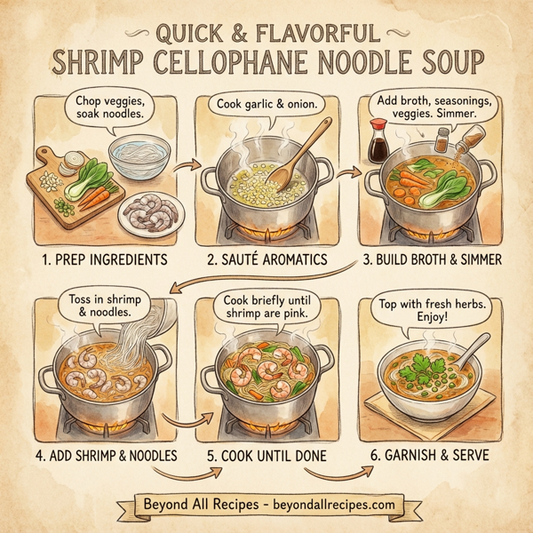 Quick & Flavorful Shrimp Cellophane Noodle Soup instructions