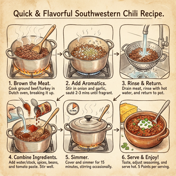 Quick & Flavorful Southwestern Chili instructions
