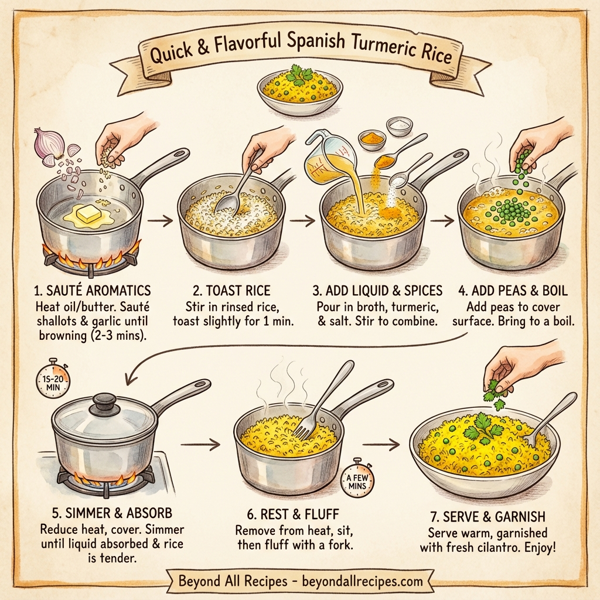 Quick & Flavorful Spanish Turmeric Rice instructions